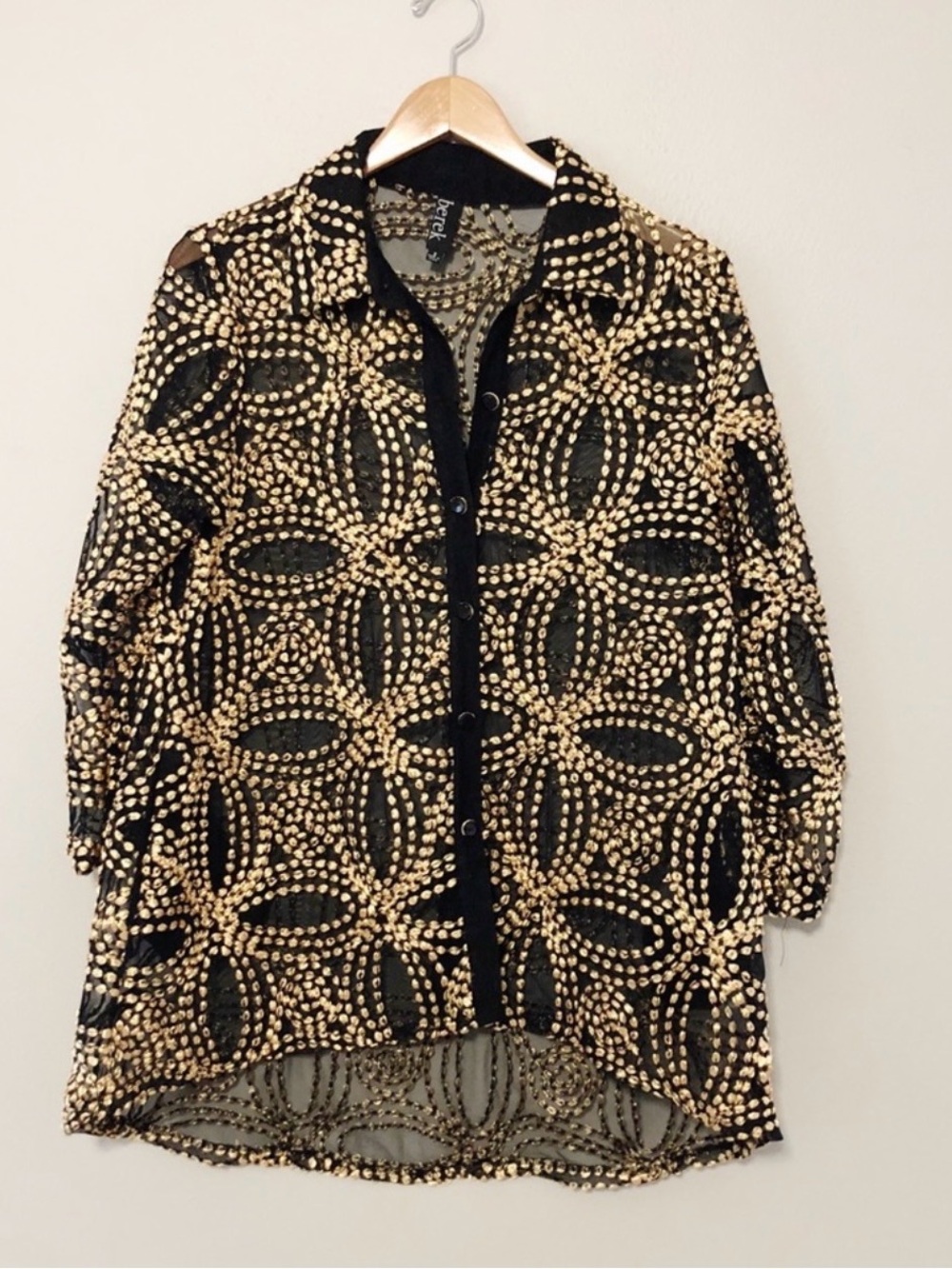 Berek Embroidered Seeds Of Gold Mesh Jacket - Picture 3 of 8